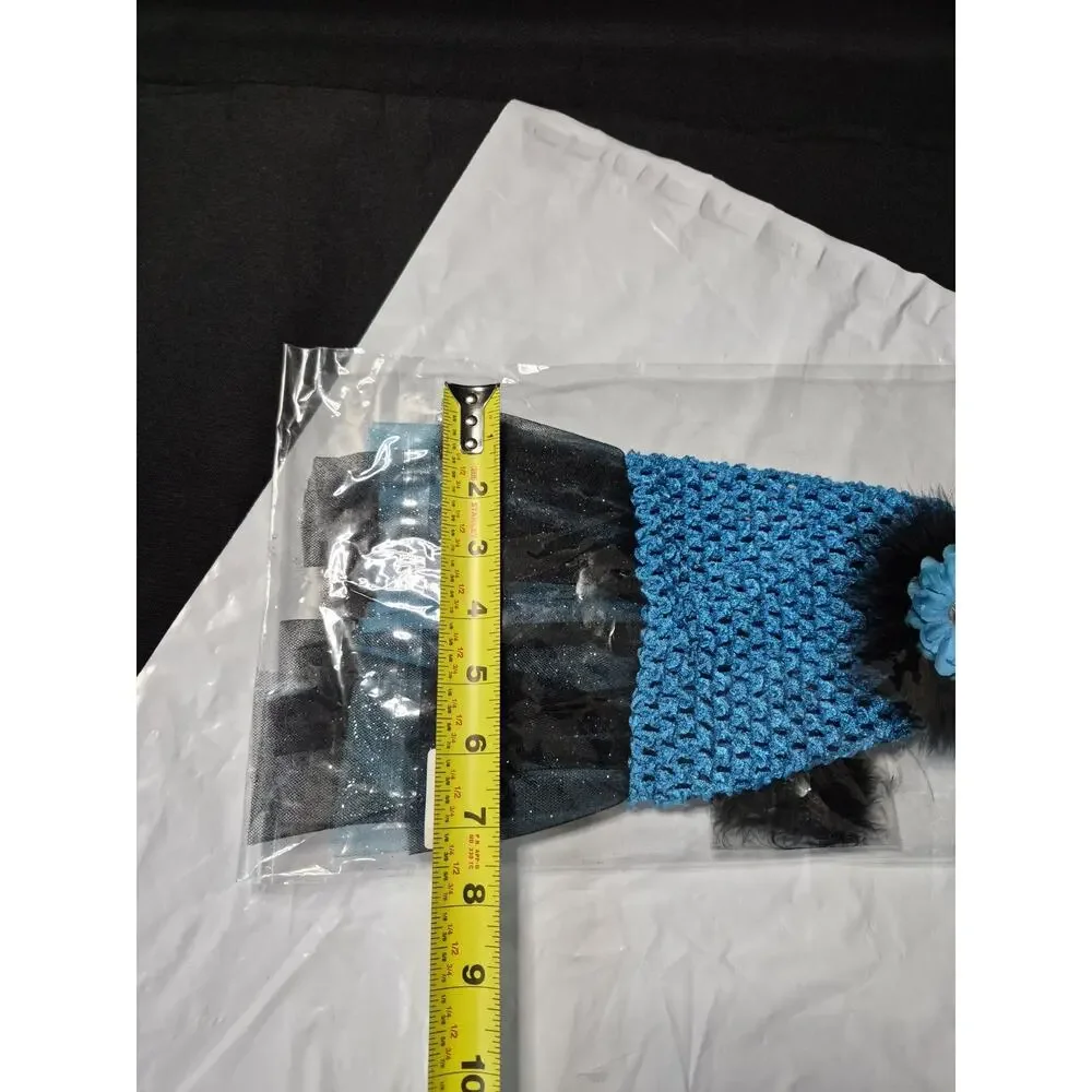 Dog , Cat Dress Tutu Black Blue Pet Outfit Size S Holloween Costume Puppy Skirt